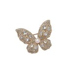 Brooch Manufacturer - OEM/ODM Bling Crystal Zircon Forest Series Butterfly Pearl Clothing