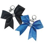 Bow Accessories Factory - OEM/ODM New European American Solid Color Sparkling Leather Keychain