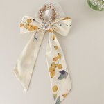 Hair Band Manufacturer - OEM/ODM Women Bow Knot Scrunchies Elastic Pearls Ponytail Holder