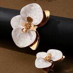 Bangle Bracelet Set Factory - OEM/ODM Fashion Summer Party Exaggerated Oil Dripping Flower