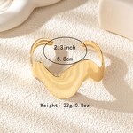 Bracelet Factory - OEM/ODM Trendy High-end Gold Metal Simple Geometric Jewelry