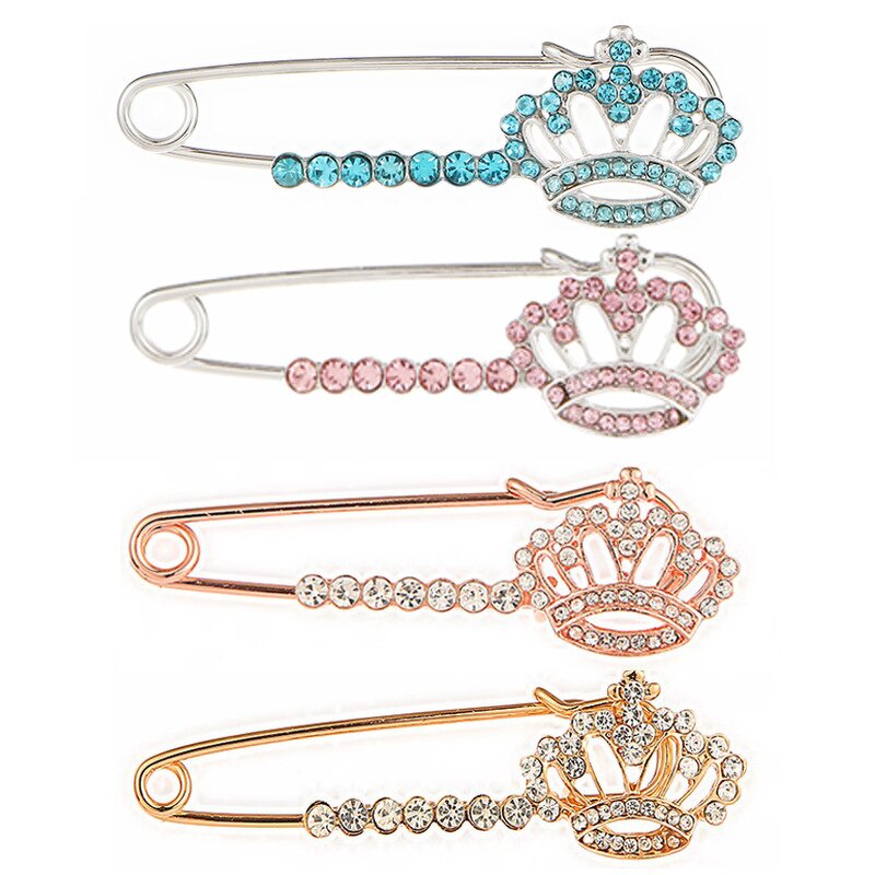 Crown Brooch Factory - OEM/ODM Wholesale Alloy Crystals Elegant Pins for Women Dress