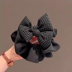 Hair Band Manufacturer - OEM/ODM Gray Bow High Elasticity Handmade for Ponytails Headdress