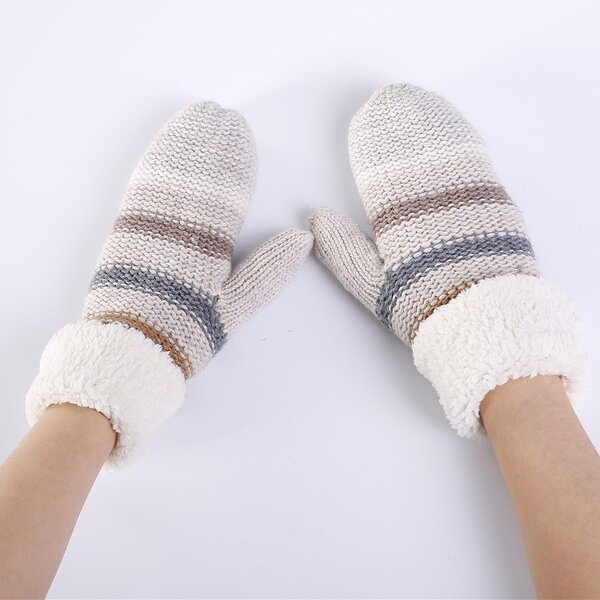 Jacquard Gloves Manufacturer - OEM/ODM Wholesale Acrylic Knitted Warm Winter with Fleece Lining