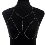 Body Chain Necklace Factory - OEM/ODM Luxury Crystal Rhinestone Hot Selling 18K Gold Plated