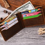Leather Wallet Factory - Simple Vintage Style Handmade Men Real Full Grain