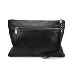 Leather Clutch Wrist Bag Supplier - Fashion Design Customize Durable Genuine Black