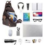 Leather Sling Chest BackPack Supplier - Tiding Factory Direct Sale Mens Crazy Horse