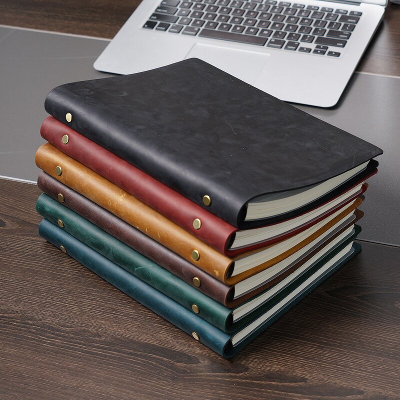 Leather Book Cover Supplier - Original Factory Drop Shipping Full Grain Workbook