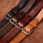 Leather Waist Belt Manufacturer - Double Pin Buckle Vintage Style Luxury Custom