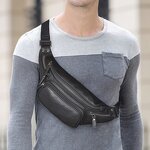 Leather Waist Bag Manufacturer - Factory Supply New Design Crazy Horse Cow