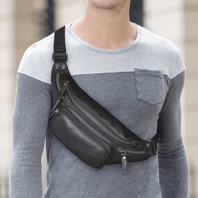 Leather Waist Bag Manufacturer - Factory Supply New Design Crazy Horse Cow