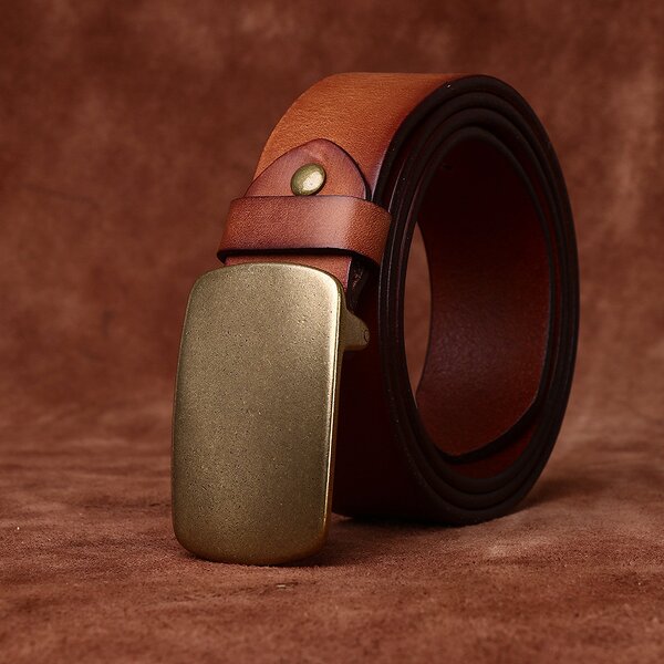 Leather Belts Supplier - Birthday Gift Man 3.8cm Wide OEM ODM Genuine Full Grain