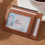 Leather ID Card Holder Manufacturer - Rfid Blocking Genuine Full Grain Thin Credit
