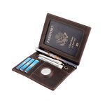 Leather Passport Cover Manufacturer - Wholesale Cowhide Bifold Wallet with Case