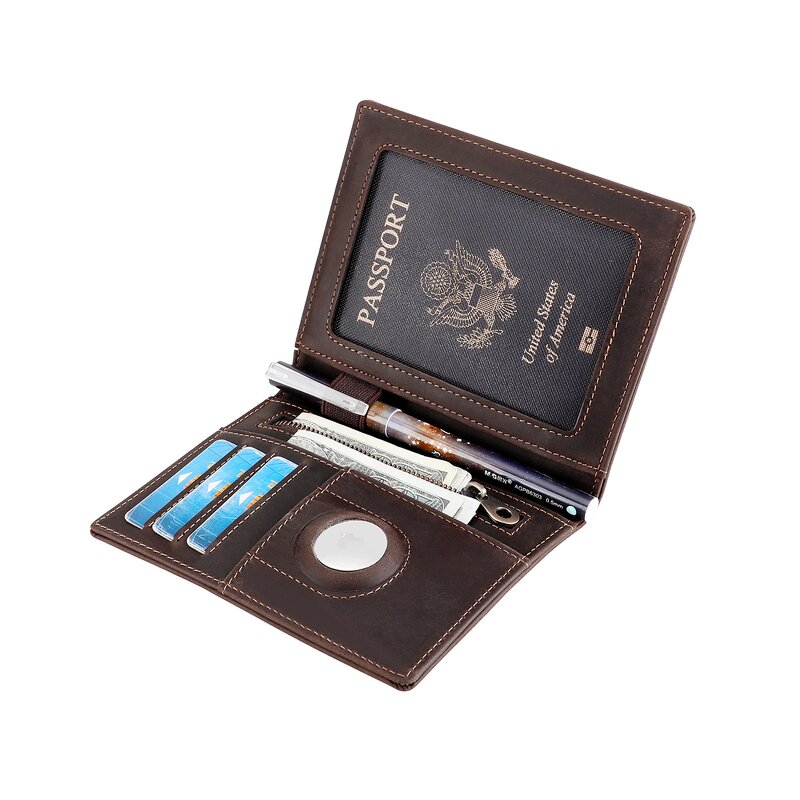 Leather Passport Cover Manufacturer - Wholesale Cowhide Bifold Wallet with Case