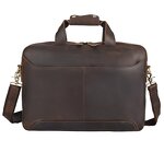 Leather Laptop Briefcase Manufacturer - Men Genuine Computer 15.6 Inches Full Grain