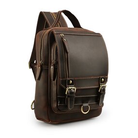 Leather Chest Bag Manufacturer - Hot Sale Design Custom Vintage Mini Crazy Horse