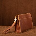 Leather Clutch Bag Manufacturer - New Arrival Full Grain Genuine Crazy Horse Vintage