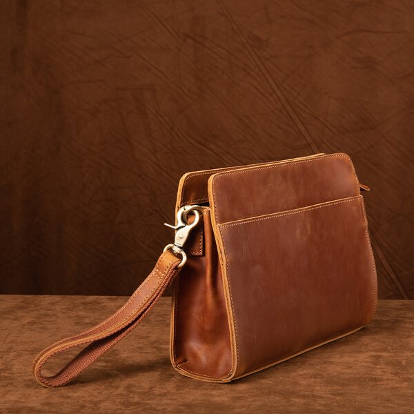 Leather Clutch Bag Manufacturer - New Arrival Full Grain Genuine Crazy Horse Vintage