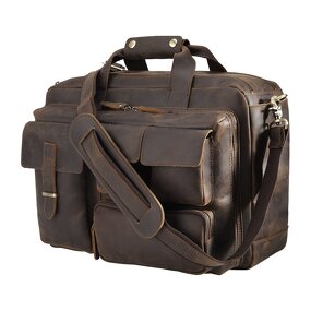 Leather Messenger Briefcase Manufacturer - High Quality Vintage Design Large Genuine