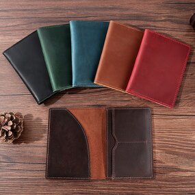 Leather Passport Case Supplier - Custom Logo Colorful Custom Full Grain Genuine