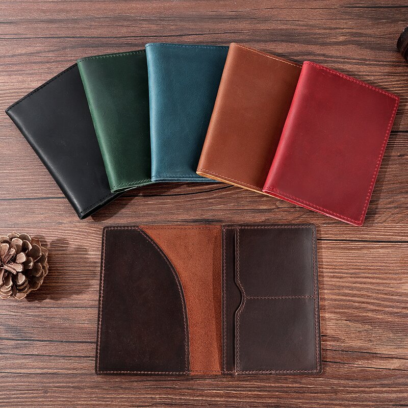 Leather Passport Case Supplier - Custom Logo Colorful Custom Full Grain Genuine