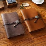 Leather Notebook Supplier - Genuine Cow Book Cover Travellers Full Grain Diary