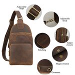 Leather Chest Bag Manufacturer - Custom Design Own Style Type Vintage Style Men