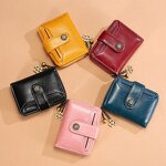 Leather Coin Zip Wallet Supplier - Colorful Cow for Women Ladies Girl Pink