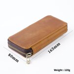 Leather Pencil Case Supplier - Colorful Crazy Horse School Zipper Full Grain