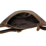 Leather Bum Bag Supplier - Wholesale Vintage Design Dark Brown Real Running