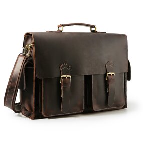 Leather Laptop Bag Supplier - High Quality Classic Design Real Large Capacity