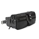 Leather Fanny Pack Supplier - ODM OEM Custom Logo Design Style High Quality Black