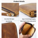 Leather Wallet Supplier - Stock Wholesale Genuine Full Grain Cowhide Zipper Card