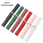 Leather Watch Strap Supplier - Original Factory Cowhide Calfskin White Pink for