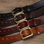 Leather Belts Supplier - Vintage Business Belt for Men 3.8cm Genuine Full Grain