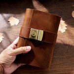 Leather Diary Journal Supplier - Vintage Tally Book Full Grain Manuscript with Lock