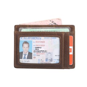 Leather Wallet Supplier - Promotion Factory Supply RFID Blocking Minimalist Real