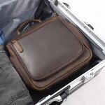 Leather Toiletry Bag Manufacturer - New Design Top Full Grain Men Wash Bag for