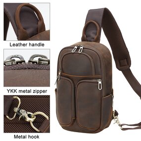 Leather Single Shoulder Bag Supplier - Wholesale Factory Supply Durable Crazy Horse