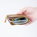 Leather Wallet Supplier - Stock Wholesale Genuine Full Grain Cowhide Zipper Card