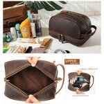Leather Washing Bag Manufacturer - Tiding Logo Customize Vintage Handmade Real
