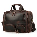 Leather Messenger Briefcase Manufacturer - Customize Logo Hot Sale Vintage Crazy Horse