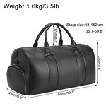 Leather Duffel Traveling Bag Manufacturer - Hot Sale Fashion Design Black Gym Bag