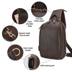 Leather Crossbody Chest Bag Supplier - Custom OEM ODM Cowhide USB Charging One