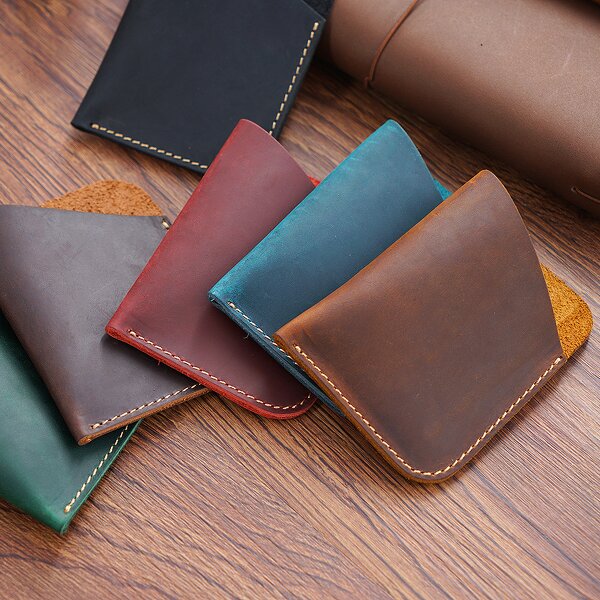 Leather Cardholder Manufacturer - Stock Drop Shipping Minimalist Multicolor Genuine