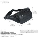 Leather Fanny Pack Supplier - Manufacture Direct Sale Casual Genuine Black Full