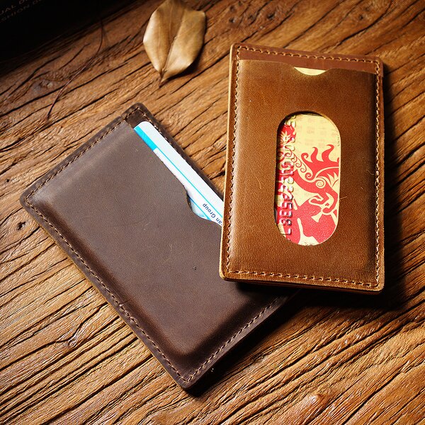 Leather Cardholder Manufacturer - Factory Wholesale OEM ODM Custom Color Crazy Horse