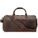 Leather Travel Duffle Bag Manufacturer - TIDING Vintage Large Capacity Weekender